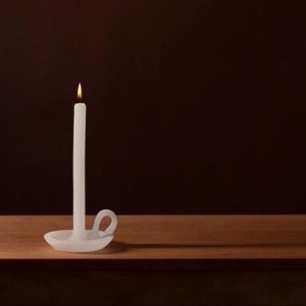 🕯 Handmade Tallow Candle - White - Picture 6 of 8